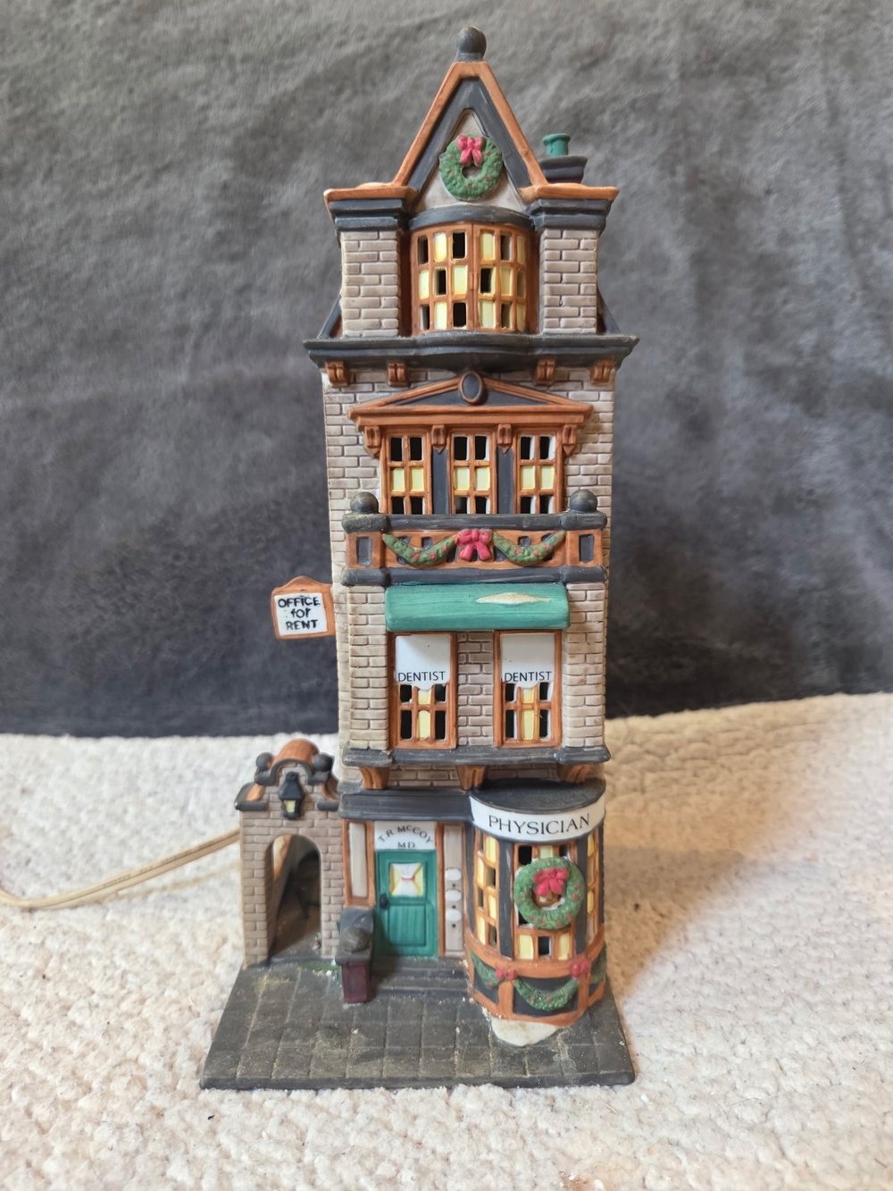 Department 56 Dickens' Village Series "T.R. McCoy M.D. / Physician & Dentist"